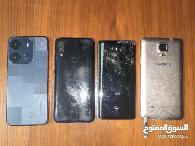 اربع هواتف مستعمله للقطع الشاشات خربانات السعر 200