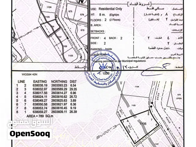 الانصب 789 متر مفتوح من ثلاث جهات من المالك