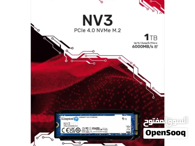 1TB/1000GB KINGSTON NV3 M.2 NVME GEN 4.0 3D NAND 75X SPEED DESKTOP - LAPTOP GAMING SSD