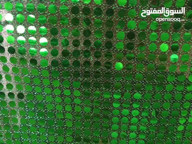 New Vibrant Satin-like Shiny Green Fabric (112cm x 96cm) in Excellent Condition