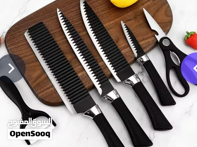 طقم  سكاكين يوجد لدينا توصيل مجاني لكل محافظات العراق وطريقه إسترجاع سهلة لمدة 7ايام