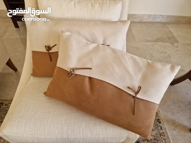 2 Cushions beige and brown 35x55cm