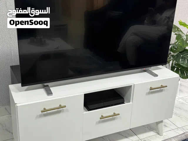 طاولة تلفزيون جديده مع 3 طاولات سيرفيس جداد ورفين