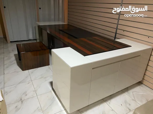 مكتب إداري تفصيل خشب ممتاز أبيض .. الصويفية