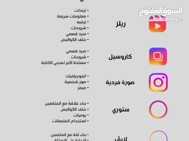 تصميم وادارة السوشل ميديا  تسويق وتوسيع المشروع  تفعيل الحملات المدفوعة وتحسينها