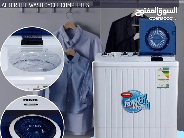 Semi‐automatic twin‐tub washer (wash & spin tubs) 9 kg washing capacity Nikai NWM900SPN21M