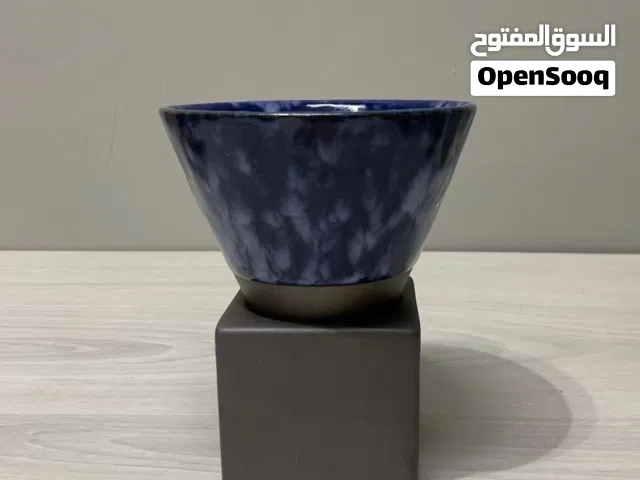 كوب قهوه كحلي فخار  كميه كبيره