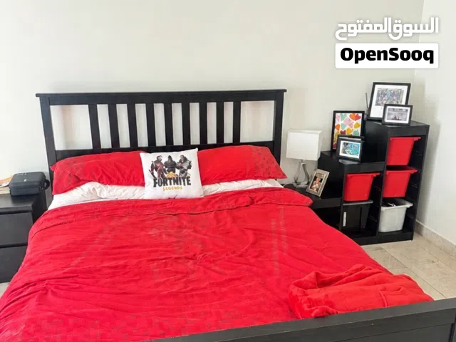 full bed , mattress, side table , storage and chest of drawers