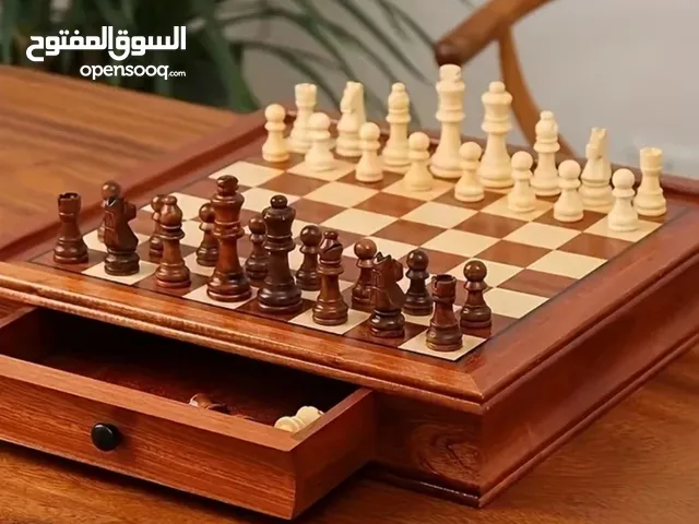 رقعة شطرنج من الخشب مع ادراج
