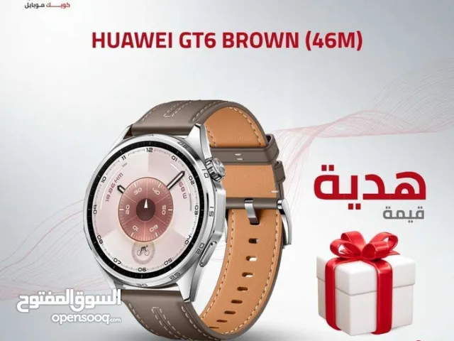 HUAWEI WATCH GT6 BROWN ( 46M ) NEW /// ساعه هواوي جي تي 6 لون بني مقاس 46 ملي الجديد