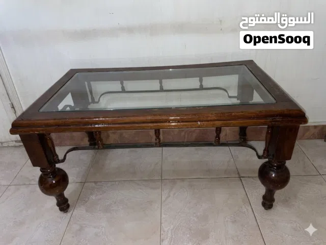 ترابيزه خشب زان بسطح زجاج