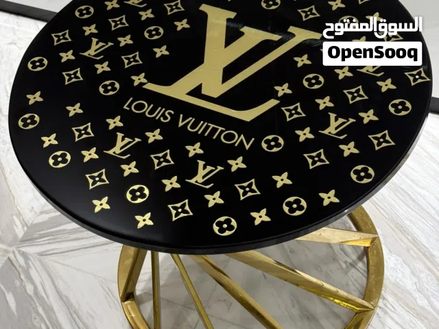 Luxurious Louis Vuitton Inspired round Side Table