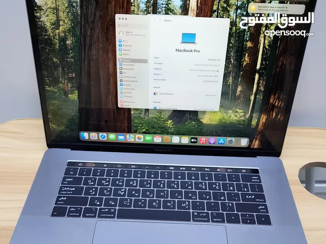 Macbook Pro A1990 2019 touch bar, i7 Processor 6cores, Amd radeon, 500GB SSD