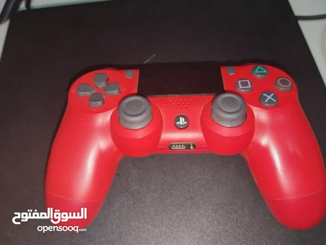 ps4 slim with red controller and only used 1 year and a half and it's clean