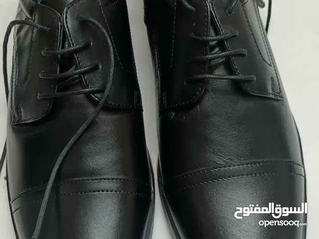 Black formal office and party wear original leather shoes