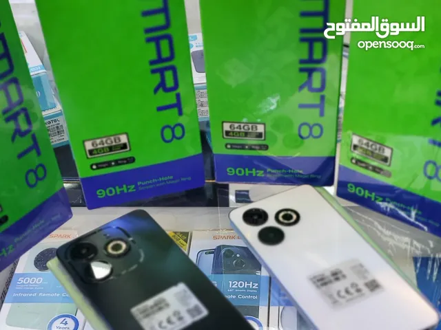 العرض الاقوى Infinix Smart 8 4ram/64G أداء ممتاز وبطارية قوية بسعر اقتصادي العرض حتى نفاذ الكميه