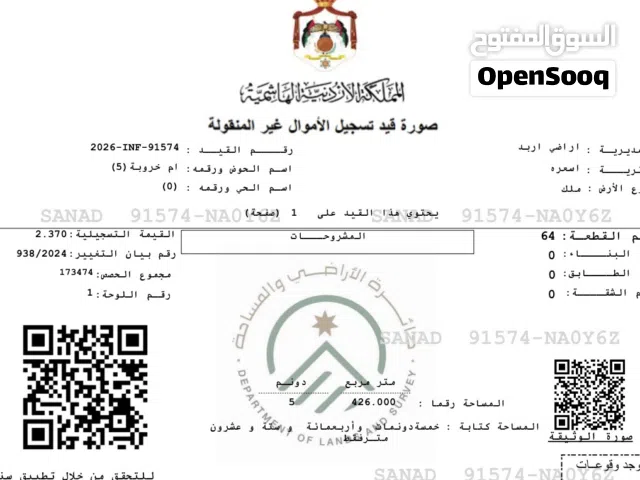 ارض في اربد اسعره للبيع او البدل