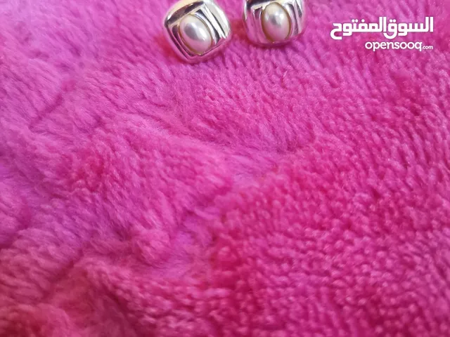 حلق فضه من الأحجار الكريمة