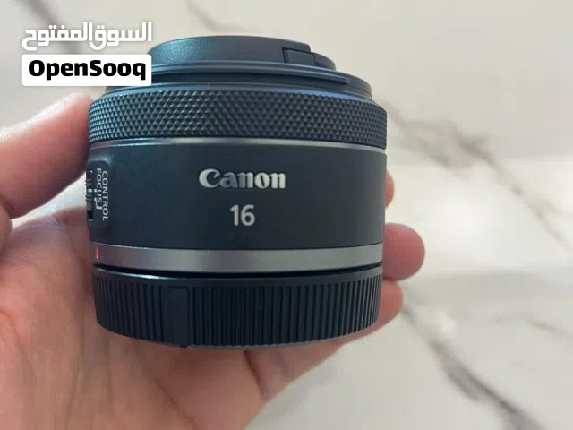 عدسة كانون RF 16 MM بحالة الوكالة 200 دينار استعمال اربع اشهر فقط مع الكرتونة