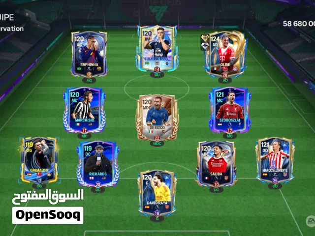Compte fc mobile cêne 122 with a lot of  ممكن التبديل مع حساب بيس اقوى من 3210 légende players