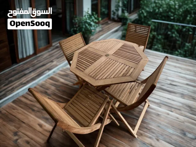 Stylish Octagonal Wooden Dining Table with Chairs