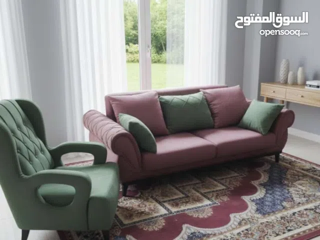 تخم عشر مقاعد تركي ماركه مختومه خشب وقماش كلش ضخم  ونظيف وثقيل هيكل زان اسفنج بولستر طبي قماش كتان