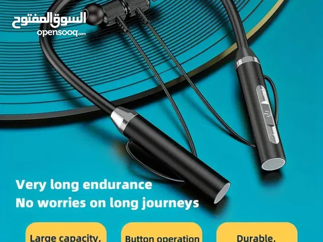 سماعات الأذن اللاسلكية الرياضية بدون أسلاك مع حلقات للرقبة، سماعات داخل الأذن مع إمكانية تعليق على ا