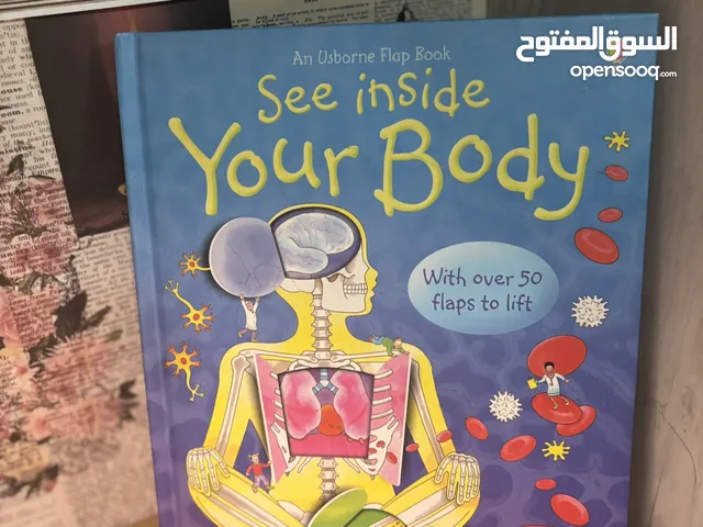 كتاب إنجليزي تفاعلي فاخر للأطفال “See Inside Your Body” – نسخة أصلية نادرة من Usborne