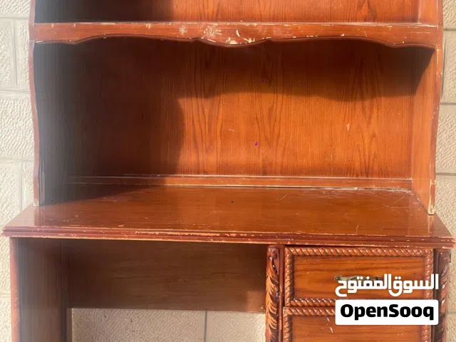 مكتبة دراسة مرتب خشب ممتاز محتاج فقط شوية دهان برجع جديد