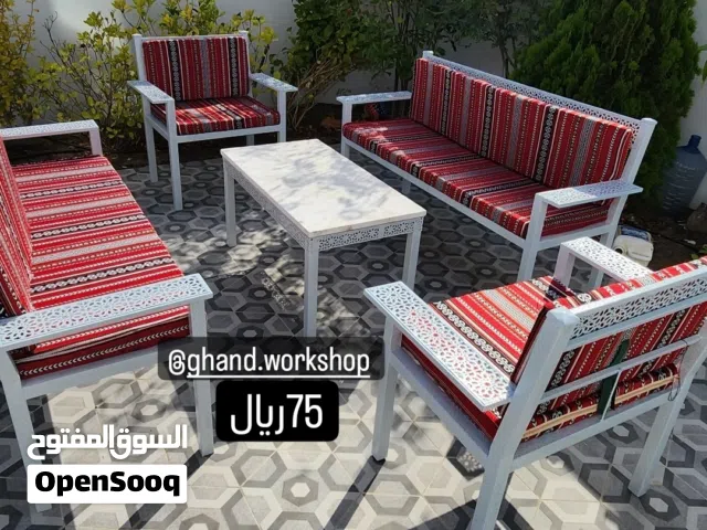 جميع الجلسات الخارجية متوفره على الطلب  شغل جديد غير مستخدم الطقم مع الفرش