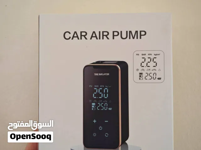 منفاخ اطارات متعدد الاستعمالات، نفخ وشحن وكشاف ضو.