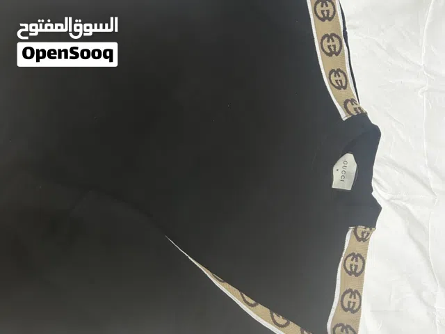 Authentic 2016 Gucci Black Sweatshirt – GG Interlocking Stripe Detailing – Vintage Designer