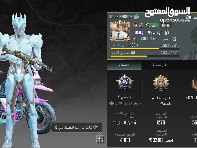 Pubg Accounts and Characters for Sale in Al Karak