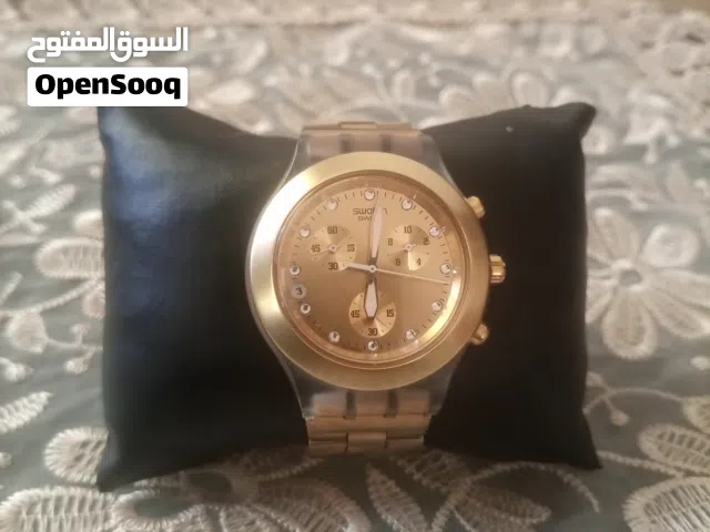 ساعة Swatch lrony أصلية – لون ذهبي مميز – بحالة ممتازة ستاتي