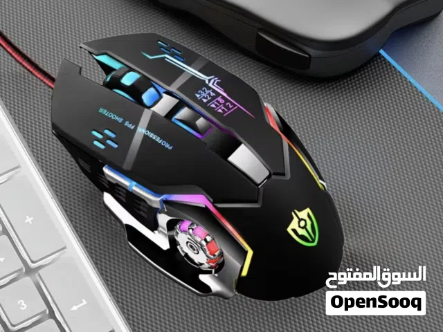 ماوس جيمنج فيه اضائه جديد بدون اي استعمال