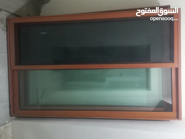 واجهات المنيوم دبل جلاس لون خشابي مع كامل اغراضهم عدد 3