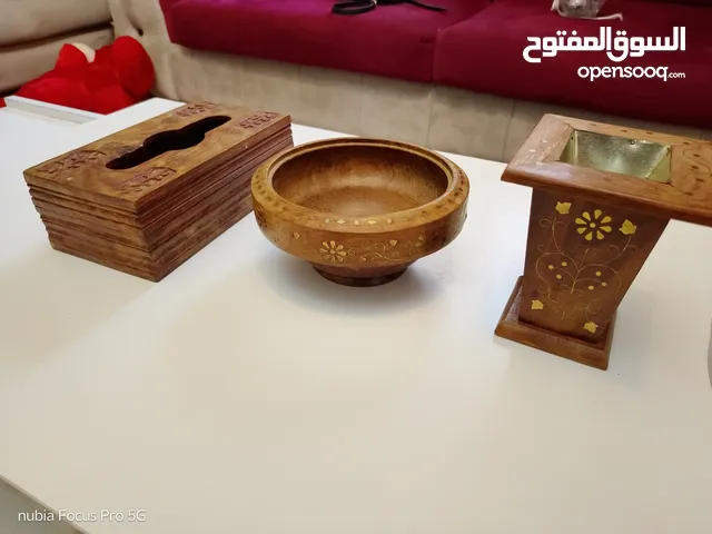 طقم خشب زان مطعم بالنحاس انتيكا