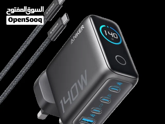 anker zolo 140w شاحن اصلي جديد بالوصلة
