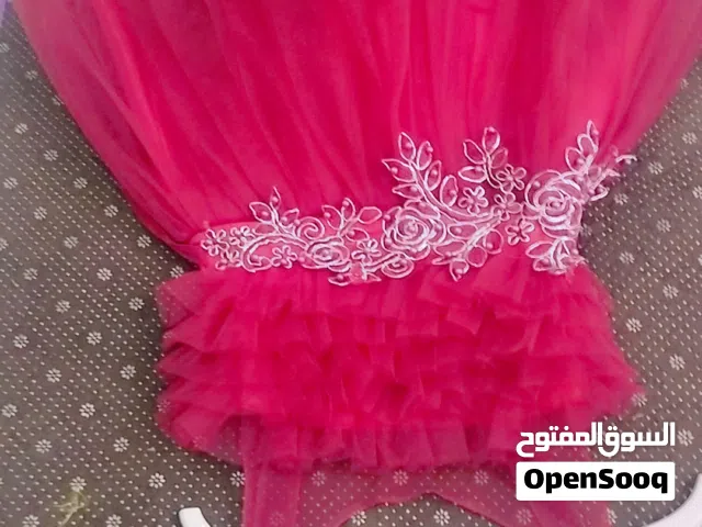 فستان بناتي لعمر 5-6سنوات كلوش طبقات من ورا ااطول