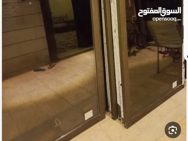 شبابيك المنيوم دبل جلاس لون شمبيه عدد 10 بحال الوكاله