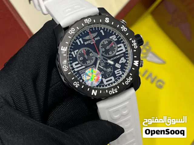 Breitling Endurance Pro Chronograph – Black Dial Sport Watch with White Rubber Strap