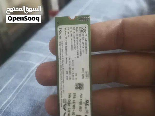 تخزين512 للابتوب ssd m.2 اصلية افضل نوع بحالة الجديد Sk hnix