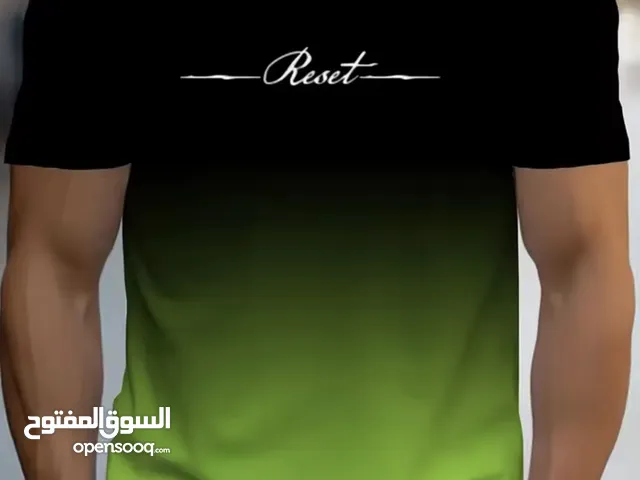 تشيرت مطبوع الصيف في الهواء الطلق الرياضة عادية التجفيف السريع قصيرة الاكمام