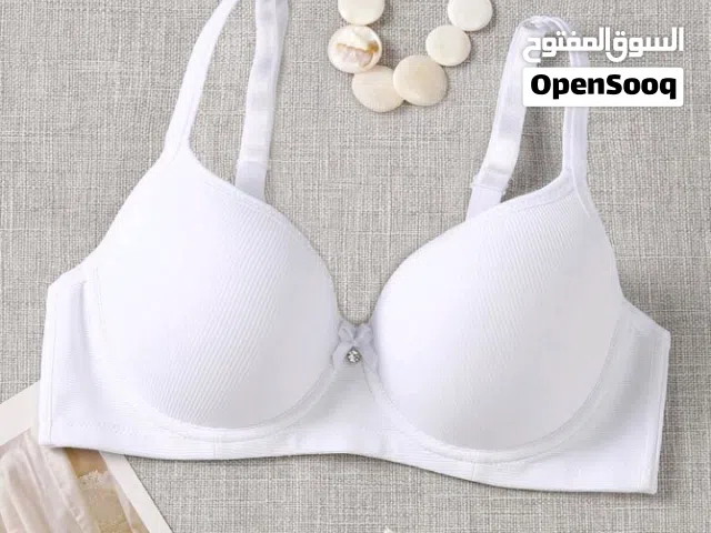 حمالة صدر نسائية كاجوال بيضاء بتفصيل فيونكة أنيقة