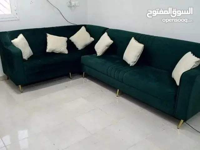 كنب حرف L شبه جديد مقاسه 3*2