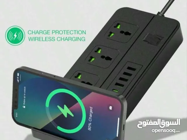 وصلة كهرباء مع يو اس بي تايب سي شاحن لاسلكي