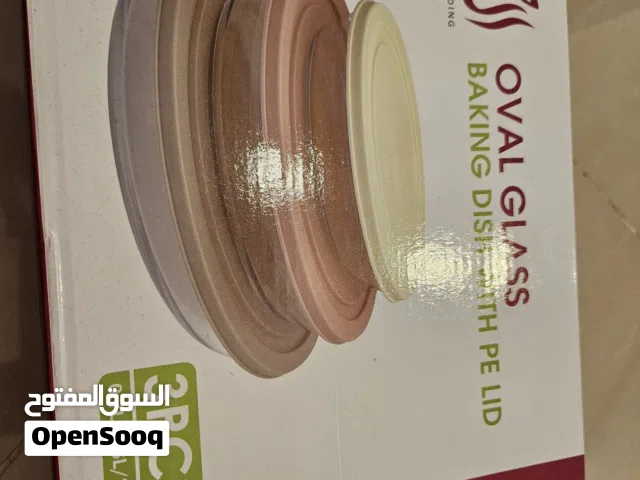 طقم جاطاات للخبيز  مع غطا بلاستيك طقم فطور صباحو  موزع عصير زجاجي