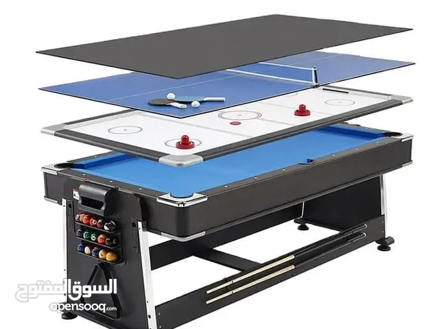 طاولة 4 في 1 اصلي ثقيل بلياردو وتنس هوكي وطعام