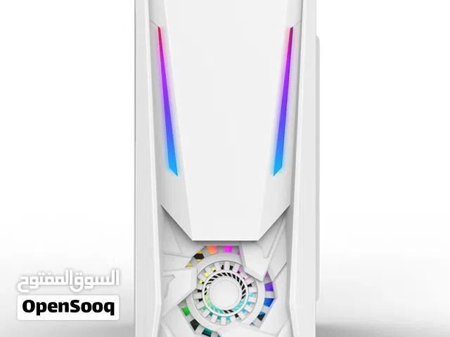 كيس جيمنج ابيض للتجميعات فارغ مع 2 مروحتين - RUIX GAMING 2X FANS WHITE GAMING CASE