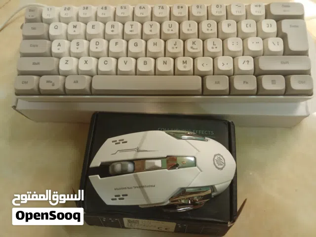 كيبور ميكانيكي شبه جديد وماوس جيمنج